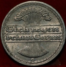 Uncirculated 1922 Germany 50 Pfennig Aluminum Foreign Coin