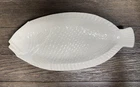 Vintage USA McCoy Pottery #9375 White Fish Serving Platter 18" Oven Proof 1970’s