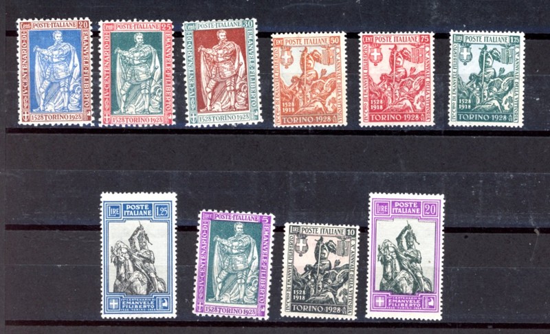ITALY--Complete set Scott #201-#210