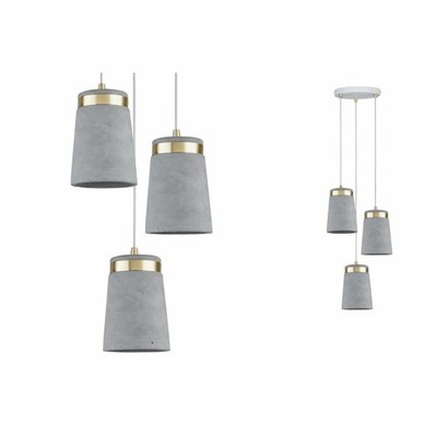 Paulmann Neordic Norell Pendelleuchte max 3x20W E27 Grau/Weiß matt/Gold Beton