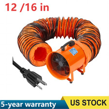 12 / 16 inch Utility Blower Exhaust Fan w/Duct 3500 r/min 3500 CFM Blower Fan