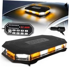 16.5 Inch Roof Top Beacon Emergency Strobe Light with Controller Amber/White