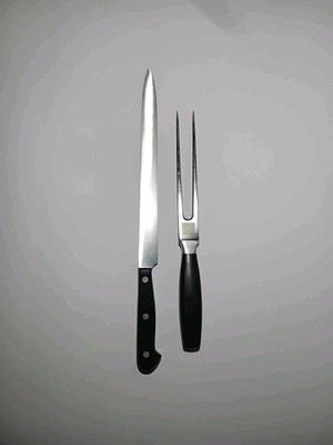 ZWILLING J.A. HENKELS 31627-260 10'' Carving Knife & 31072-180 7'' Fork Set