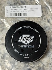 Rare ANZE KOPITAR Los Angeles L.A. KINGS Official Game USED Puck 1500th Game