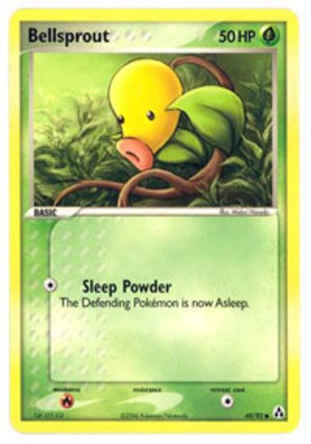 Moderately Played, English Pokemon Regular Bellsprout - 49/92 - Common EX Legend