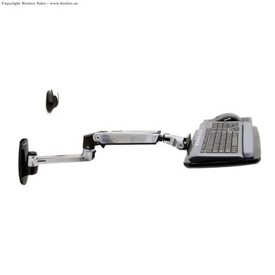 Ergotron   LX Keyboard Arm Wall Mount Adjustable Keyboard Tray Polished Aluminum