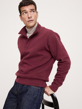 Men's Double-Knit Mock-Neck Sweatshirt
