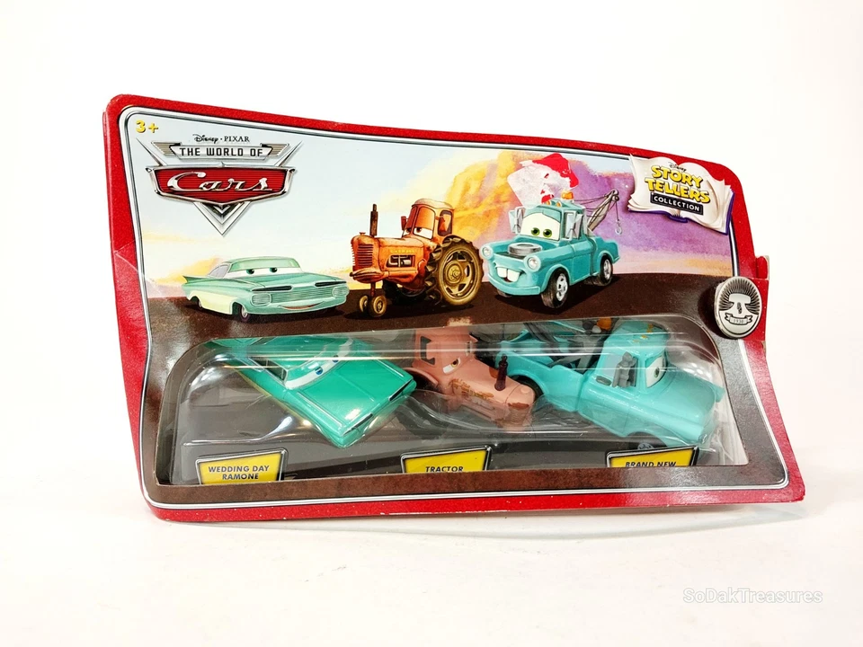 LOTE Disney World Of Cars Story Tellers Flo Fred Doc Hudson Retro Ramone Rust-Eze Foto 4 de 4