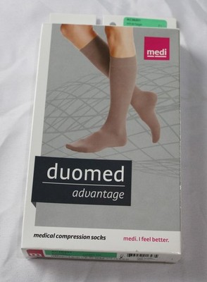 Duomed Women's Advantage Medical Compression Calf Socks EH6 Beige Small NWT