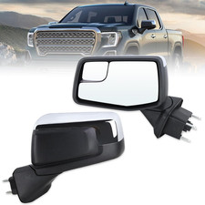 2019-26 GMC Sierra 1500 Left Driver Side Mirror Manual Folding Heated Compatible