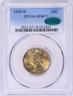 1943 D Washington Quarter PCGS MS67+ CAC Monster Rainbow Toning Denver Washington