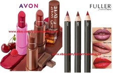 LAPIZ LABIAL CON SABOR  DE AVON Y DELINEADOR DE LABIOS DE FULLER SET DE 6 PIEZAS