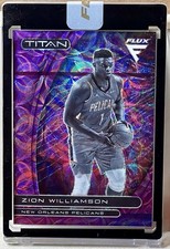 2020-21 Panini Flux Zion Williamson Titan Purple Scope Prizm /38 FOTL Encased