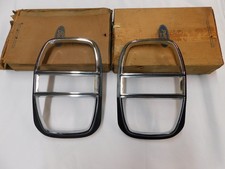 Nos Oem Ford 1968 Galaxie 500 Tail Light Lamp Bezels Trim Chrome Pair