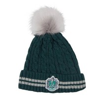 Harry Potter Beanie Mit Pom-Pom - Slytherin