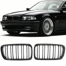 K�HLERGRILL NIEREN DOPPELSTEG GRILL GLANZ SCHWARZ F�R BMW 7ER E38 1994-2001