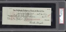 Orville Wright Signed Check 1938 Winters National Bank PSA/DNA Certified MINT 9