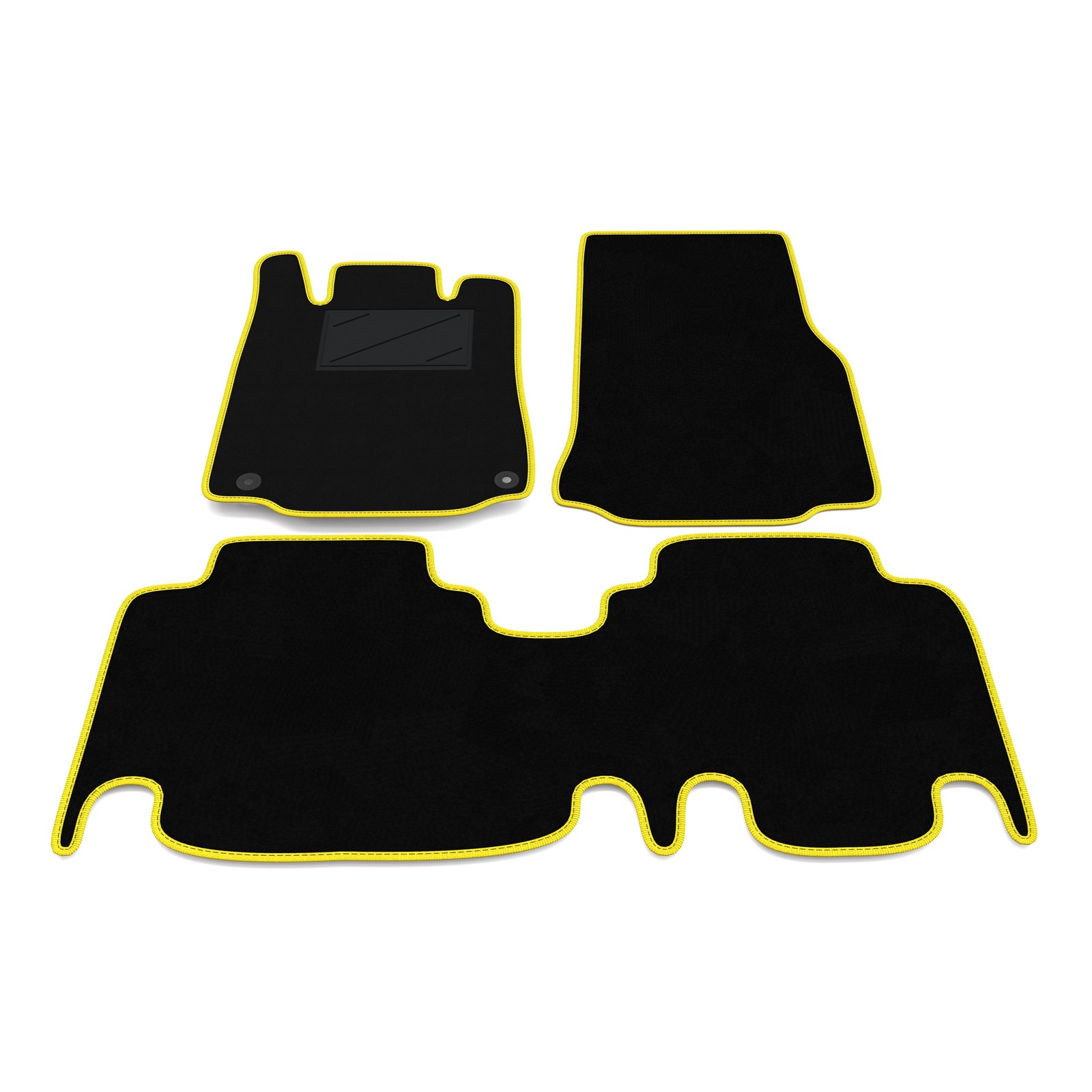 Tapis de sol haut de gamme Mercedes Vaneo 2001-2005 en velours épais noir