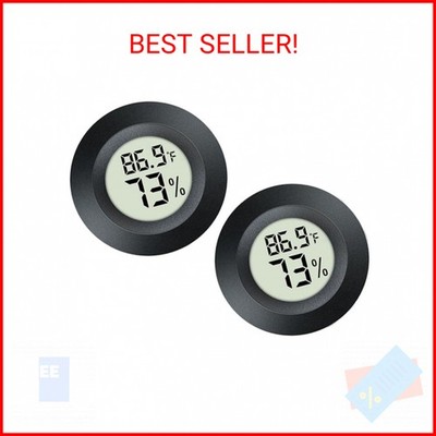 JEDEW 2 Pack Hygrometer Thermometer Digital Humidity Meter Indoor/Outdoor Humidi