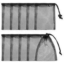 10 PCS Small Mesh Bags Drawstring, Black Mesh Drawstring Bag, Small Nylon Net...