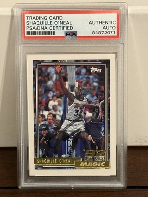 1992-93 Topps Gold Shaquille O'Neal #362 Rookie Card Signed Auto PSA Verified