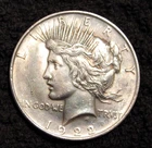 1922 PEACE DOLLAR TONED    ( NICE GIFT )  (AU) CONDITION