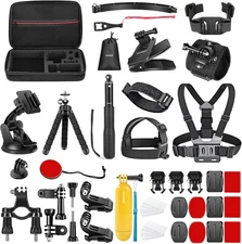 NEEWER 50 in 1 Action Camera Accessory Kit Compatible with GoPro Hero 12 11 10 9