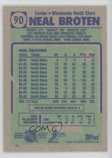 1990-91 Topps Blank Front Neal Broten #90 0kb5
