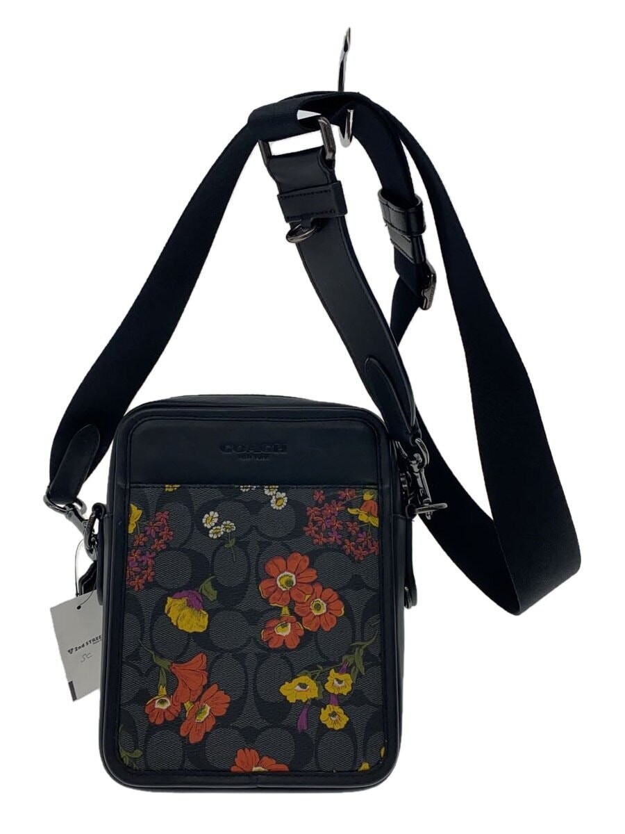 COACH Black Floral PVC Shoulder Bag CR311