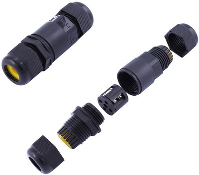 V-TAC - Waterproof Box Terminal Block, Black, IP68, 5-9mm