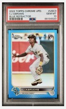 CJ Abrams 2022 Topps Chrome Blue Refractor Rookie /150 PSA 10 Gem Mint Low Pop!