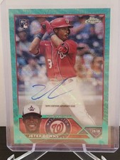 2023 Topps Chrome Baseball Aqua Wave Autograph Jeter Downs Rookie Auto 055/199