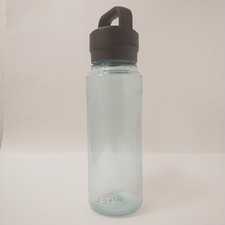 YETI Yonder Clear Sea Foam Green Water Bottle 34oz 1L With Black Chug Cap  Lid