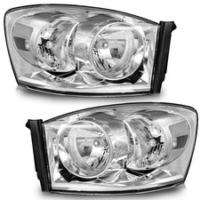 WEELMOTO Headlight Assembly for 2006-2008 Dodge Ram 1500/2500/3500; 2009 Ram ...
