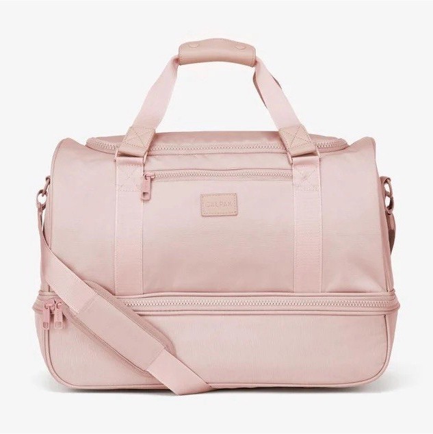 CALPAK Stevyn Duffel Bag with Shoe Compartment in Pink Sand