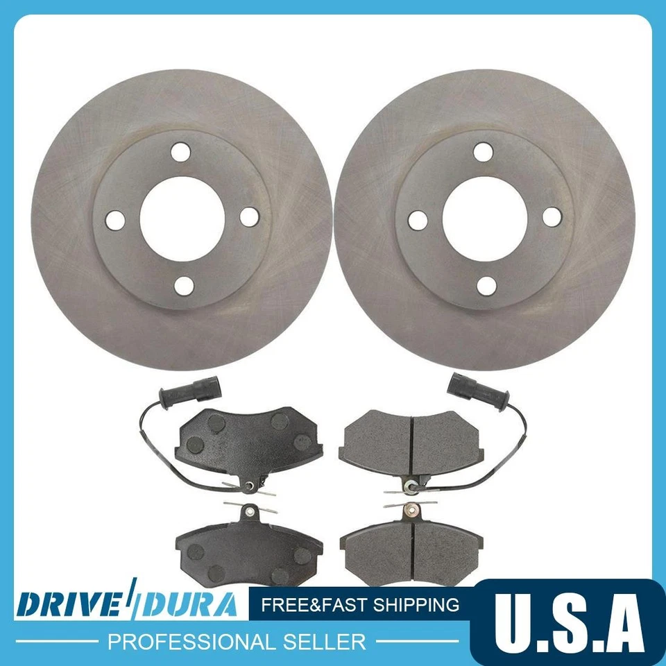 前盘式制动转子和刹车片套件适用于奥迪 100 奥迪 100 Quattro — 第 2/2 张图片