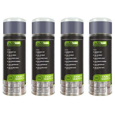 Autotek Ford Midnight Sky schnelltrocknender Aerosol-Sprühlack 300 ml x4
