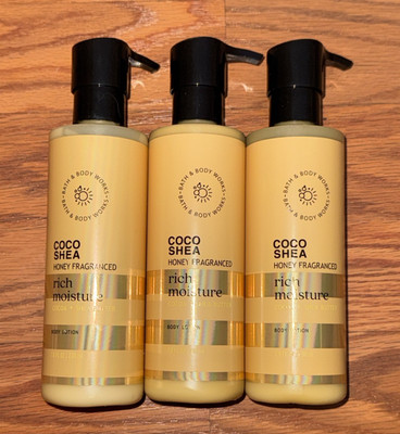 X3 Bath & Body Works COCO SHEA HONEY RICH MOISTURE COCOA BUTTER LOTION CREAM New