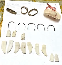 VINTAGE BARBIE SKIPPER DOLL METAL ELASTIC HEADBANDS 1901 HAT SOCKS GLOVES LOT ++
