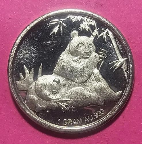 🚚⚡️🔥👀🔥Chinese Panda Bear 1 Gram .999 Fine Pure SILVER Bullion Mini Coin