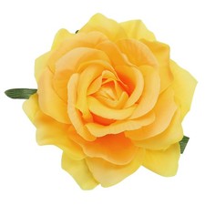 1 Pcs Rose Flower Hair Clips 4 Inch Flower Hair Pins Flower Brooch Yellow