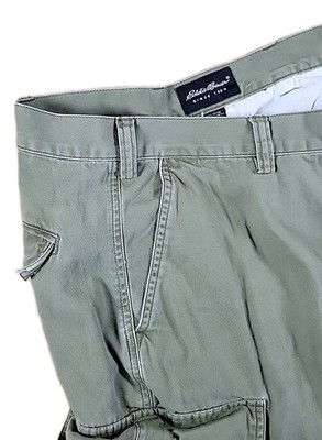 Eddie Bauer Cargo Pants Mens 38x30 Greenish Cotton Twill Outdoor Workwear