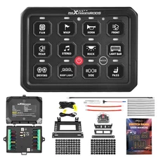 RGB Control Panel 12 Gang For Universal Off-road UTV ATV Touch Switch Aluminum