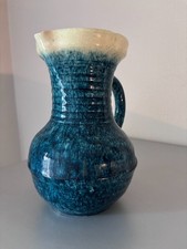ACCOLAY PICHET Céramique 20cm Ancien Vase Cruche Bleu - poterie