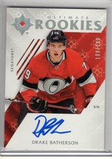 2018-19 Ultimate Collection Rookies Drake Batherson /299 Auto Card