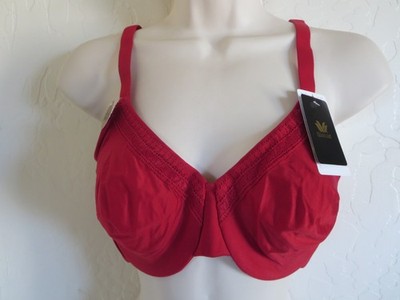 WACOAL 34D #855213 PERFECT PRIMER FULL FIGURE UNDERWIRE BRA, RED, NWT $70