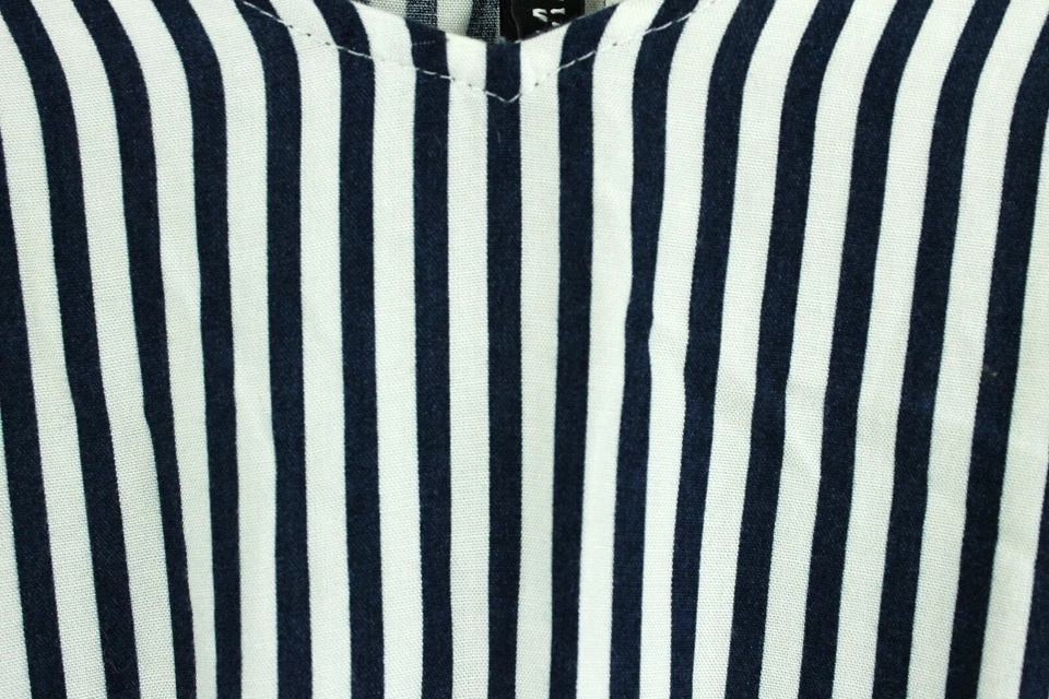Kurzer Jumpsuit/Overall gr.38 in Weiß/Blau gestreift - Bild 2 von 3