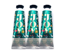3 BATH  BODY WORKS JOY SUGARED SNICKERDOODLE SHEA BUTTER HAND CREAM 1 OZ NEW