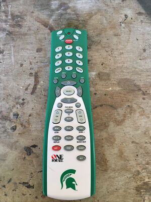 UNIVERSAL REMOTE CONTROL MSU MICHIGAN STATE REPLACES 4 REMOTES TV DVD VCR SAT