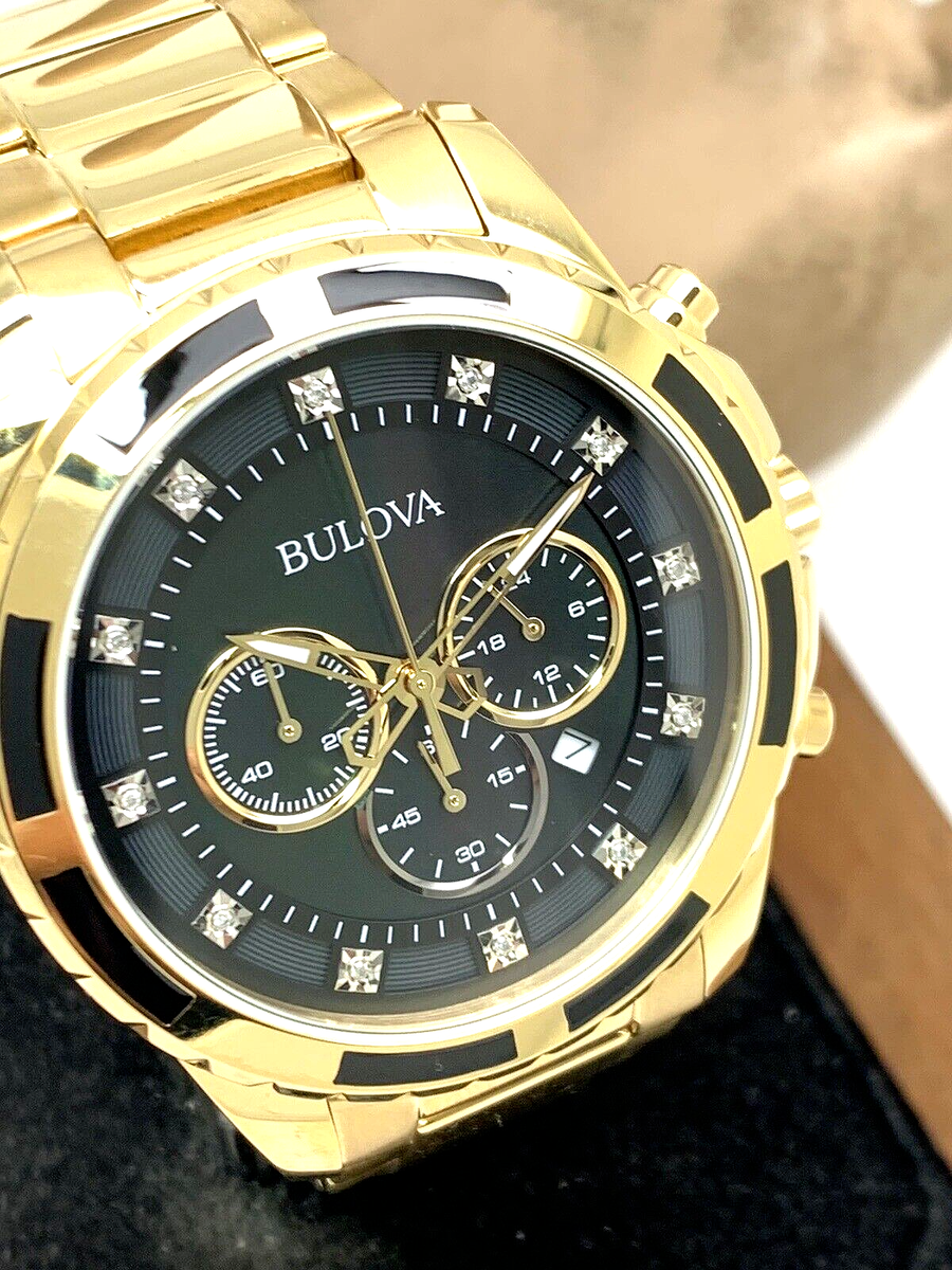 Bulova Men's Watch 97D121 Chronograph Gold Tone Stainless Steel